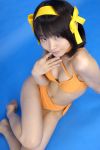  cosplay hair_ribbons matsunaga_ayaka photo side-tie_bikini suzumiya_haruhi suzumiya_haruhi_no_yuuutsu 