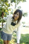  blouse cosplay nagasaki_rina photo pleated_skirt school_uniform sleeveless_sweater 
