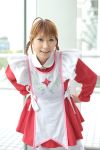  ahoge apron arika_yumemiya chippi cosplay mai_otome maid maid_uniform photo school_uniform twin_braids 
