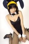   animal_ears rabbit_ears cosplay fishnet_stockings hair_ribbons leotard matsunaga_ayaka photo suzumiya_haruhi suzumiya_haruhi_no_yuuutsu  