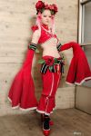  chest_wrap chinadress cosplay flowerhead kawasaki_ai king_of_fighters photo pink_hair qipao xiao_lon 