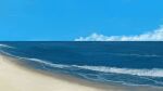  beach blue_sky clouds commentary_request day highres kajiji nature no_humans ocean original sand scenery sky water waves 