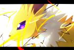  animal_focus closed_mouth commentary_request electricity from_side gen_1_pokemon highres iogi_(iogi_k) jolteon jpeg_artifacts letterboxed light_particles no_humans pokemon pokemon_(creature) simple_background solo textless upper_body violet_eyes white_background 