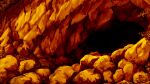  cave commentary_request highres kajiji moss nature no_humans orange_theme original outdoors plant rock roots scenery sunset 