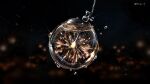  artist_name black_background blurry blurry_background cocon_(cocon_q) commentary_request fireworks glint highres light_particles no_humans original signature sparkler still_life twitter_username water water_balloon water_drop 