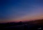  alu.m_(alpcmas) city city_lights clouds commentary dark dusk dutch_angle original railing scenery signature sky sunset 