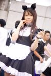  animal_ears apron cat_ears collar cosplay leash maid maid_uniform photo pochi_(model) 