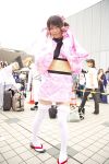  cosplay hairband mosan photo sandals tagme_character tagme_series thigh-highs yukata 