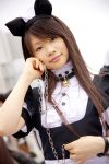  animal_ears apron cat_ears collar cosplay leash maid maid_uniform photo pochi_(model) 