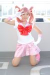  bishoujo_senshi_sailor_moon boots chibi_usa cosplay gloves miasa photo pink_hair sailor_chibi_moon sailor_uniform school_uniform twintails 