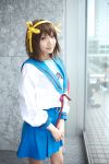  armband cosplay hair_ribbons hoshiko photo sailor_uniform school_uniform suzumiya_haruhi suzumiya_haruhi_no_yuuutsu 