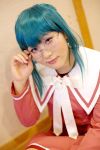  cosplay glasses green_hair hiratsuka_yuki_(model) photo sailor_uniform school_uniform tagme_character tagme_series 