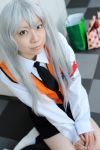  cosplay hoshino_ruri kneehighs martian_successor_nadesico nanahara_mia photo silver_hair twintails uniform 