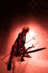  cosplay houtou_singi_(model) photo sengoku_basara spears torn_clothes yukimura_sanada 