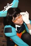 2k apron cosplay glasses kobayakawa_saiko_(model) maid maid_uniform os photo thigh-highs 