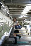  blouse cosplay knee_socks photo pleated_skirt school_uniform sleeveless_sweater tatsumi_natsuko 