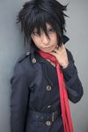   ari_(model) cosplay overcoat photo tagme_character tagme_series necktie  