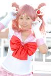  bishoujo_senshi_sailor_moon chibi_usa cosplay gloves miasa photo pink_hair sailor_chibi_moon sailor_uniform school_uniform twintails 