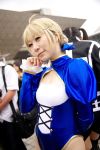   blonde_hair braid cosplay fate/stay_night hair_bow kirekawa_saku_(model) photo saber  