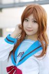  asahina_mikuru cosplay hio photo sailor_uniform school_uniform suzumiya_haruhi_no_yuuutsu 