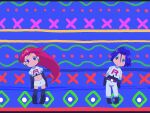  1boy 1girl ameya_(okemu_ame) highres james_(pokemon) jessie_(pokemon) pokemon pokemon_(creature) team_rocket 