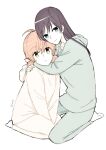  2girls highres hug koito_yuu long_hair multiple_girls nanami_touko nyamo pajamas yagate_kimi_ni_naru yuri 
