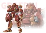 character_name grafdin highres looking_ahead mecha no_humans official_art one-eyed open_hands red_eyes science_fiction solo standing super_robot_wars super_robot_wars_dd teraoka_kenji transparent_background 