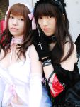 apron arm_laces azumagawa_aimi chemise collar cosplay diana garters gloves lingerie maid maid_uniform morte photo suzuyuki_kaho vispo_original wings 