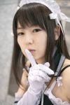  apron azumo_yuiko cosplay elbow_gloves kore_ga_watashi_no_goshujin-sama kurauchi_anna maid maid_uniform ribbons 
