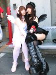  apron arm_laces azumagawa_aimi boots chemise collar cosplay diana garters gloves lingerie maid maid_uniform morte panties photo suzuyuki_kaho thigh-highs vispo_original wings 