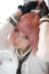  air_gear cosplay fingerless_gloves kurosaki_shihomu photo pink_hair sailor_uniform school_uniform simca 