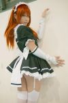  apron ass cosplay elbow_gloves g-taste kobayakawa_saiko_(model) maid maid_uniform mizutani_risa photo redhead thigh-highs 