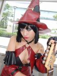  bare_shoulders cosplay guilty_gear guitar i-no minami_miki photo witch_hat 