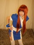 cosplay dead_or_alive kasumi_(doa) kunoichi photo redhead saya thigh-highs 
