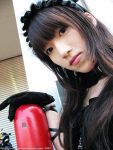  apron arm_laces collar cosplay gloves maid maid_uniform morte photo suzuyuki_kaho vispo_original 