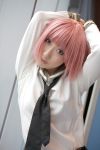  air_gear cosplay fingerless_gloves kurosaki_shihomu photo pink_hair sailor_uniform school_uniform simca 