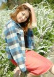  cherry_blossoms flannel_shirt skirt souma_akane 