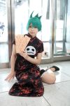  chinadress cosplay garters green_hair katou_mari photo qipao shaman_king tao_jun 