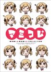  &gt;_&lt; /\/\/\ =_= blonde_hair blush_stickers character_name chibi closed_eyes copyright_name drill_hair english es_(eisis) grin hair_ornament heart mahou_shoujo_madoka_magica o3o open_mouth sleeping smile tears tomoe_mami twintails wavy_mouth 