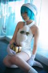  ayanami_rei blue_hair cosplay gloves kabi neon_genesis_evangelion santa_hat 