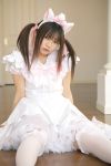  animal_ears aristocats cat_ears cosplay frilly_dress kneehighs lace marie photo sakura_yayoi twintails 