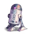  commentary_request glowing no_humans r2-d2 robot ruukii_drift science_fiction simple_background solo star_wars white_background 