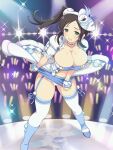  breasts highres idol mask microphone murakumo_(senran_kagura) panties underwear white_panties 