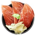  bowl fish food food_focus ginger lowres meat no_humans original realistic sashimi seafood simple_background still_life sudou_noboru wasabi white_background 