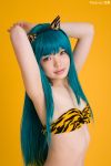  bikini blue_hair cosplay horns lum namada photo swimsuit urusei_yatsura 