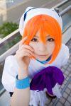  cosplay higurashi_no_naku_koro_ni katou_mari orange_hair photo ryuuguu_rena sailor_hat 