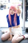  braid cosplay diebuster midriff namada nono photo pink_hair sweater 