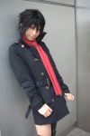  ari_(model) cosplay overcoat photo tagme_character tagme_series thigh-highs 