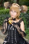  animal_ears bell blonde_hair cosplay dog_ears dress glasses lace minazuki_rui photo 