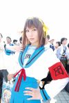  armband cosplay hair_ribbons kamijou_yuzuru sailor_uniform school_uniform suzumiya_haruhi suzumiya_haruhi_no_yuuutsu 